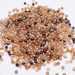 Color 4mm 200pcs/bag Crystal Glass Beads Rondelle Faceted Loose Spacer Beads For Jewelry Making DIY Material Package