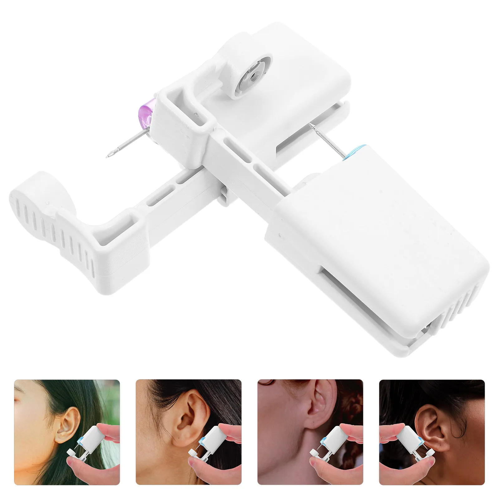 

4Sets Low Pain Disposable Ear Piercing Tool Professional Ear Hole Piercer Kit Self Use Accurate Piercing
