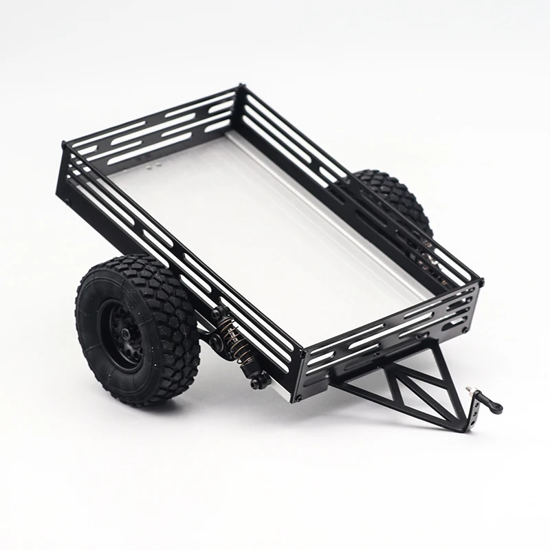 Orlandoo Hunter Metal Stainless Steel Aluminum Alloy Trailer with Shock Absorption for 1/24 1/32 RC Car Upgrade Parts