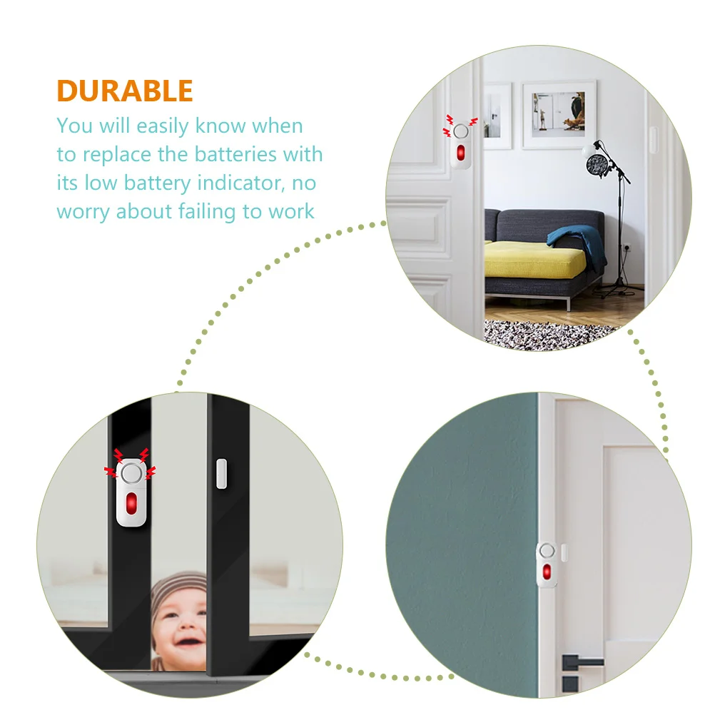 Allarme per porte e finestre 125DB Allarmi per porte Sensore di allarme antifurto per bambini Sensori di allarme per finestre di sicurezza Allarmi per porte per la sicurezza domestica