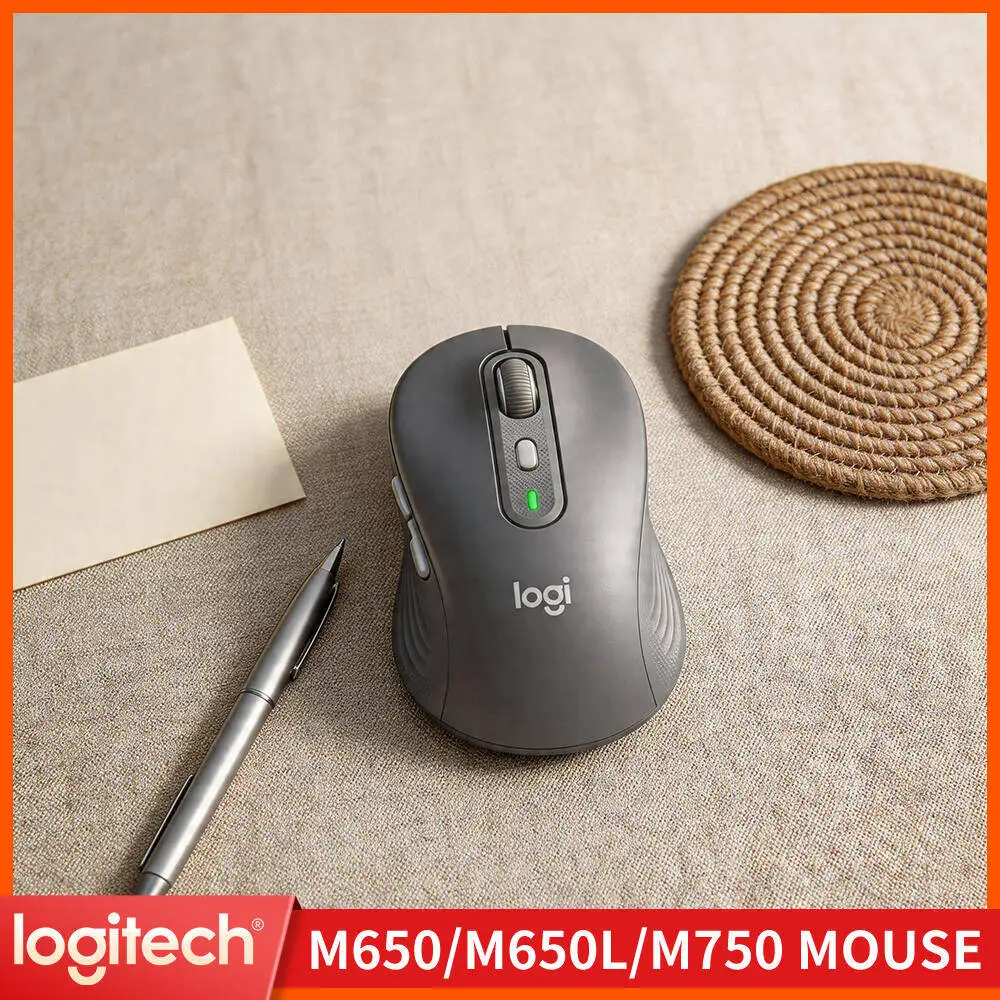 M750 Signature Mouse - 90% Click Noise Reduction, Anti-Slip Rubber Grips, 24-Month Battery, Multi-Platform