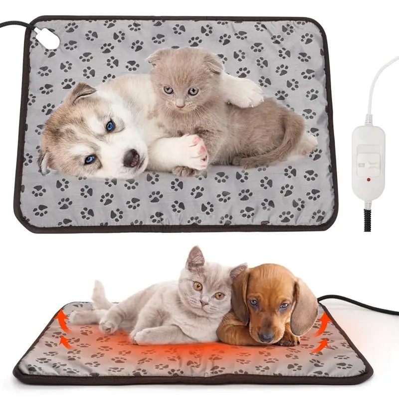 

Pet Heating Pad Waterproof Dog Heating Pad Electric Cat Heated Pad Pet Warming Mat With Adjustable Temperature Puppy Heating Pad