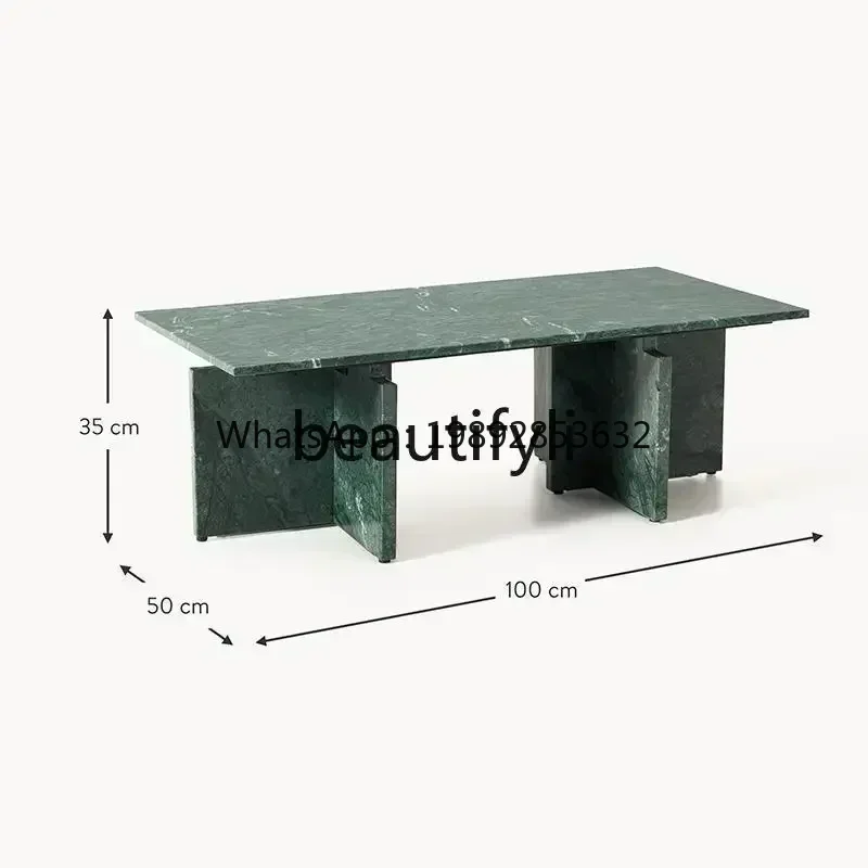 

r5.13 Italian minimalist natural marble living room coee table designer light luxury high-end coee table