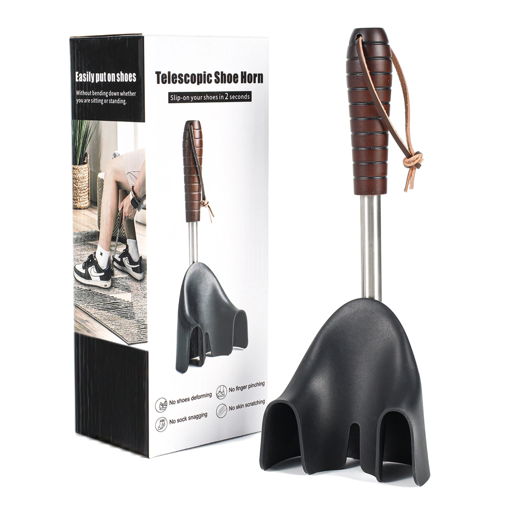 Shoe Horn Long Handle for Seniors-10-31 Telescopic Shoehorns For Men Pregnant Woman Gifts Elderly Dad