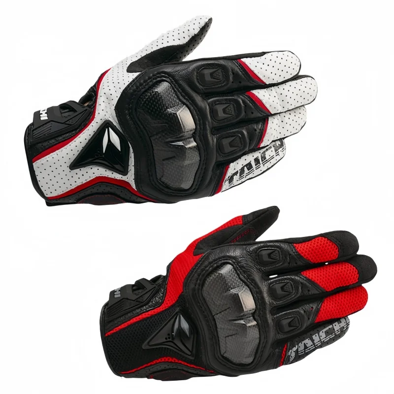 Men's Genuine Leather Motorcycle Gloves RST390 391 Motocross Racing Gloves Four Seasons Touch Screen Compatible Moto Guantes