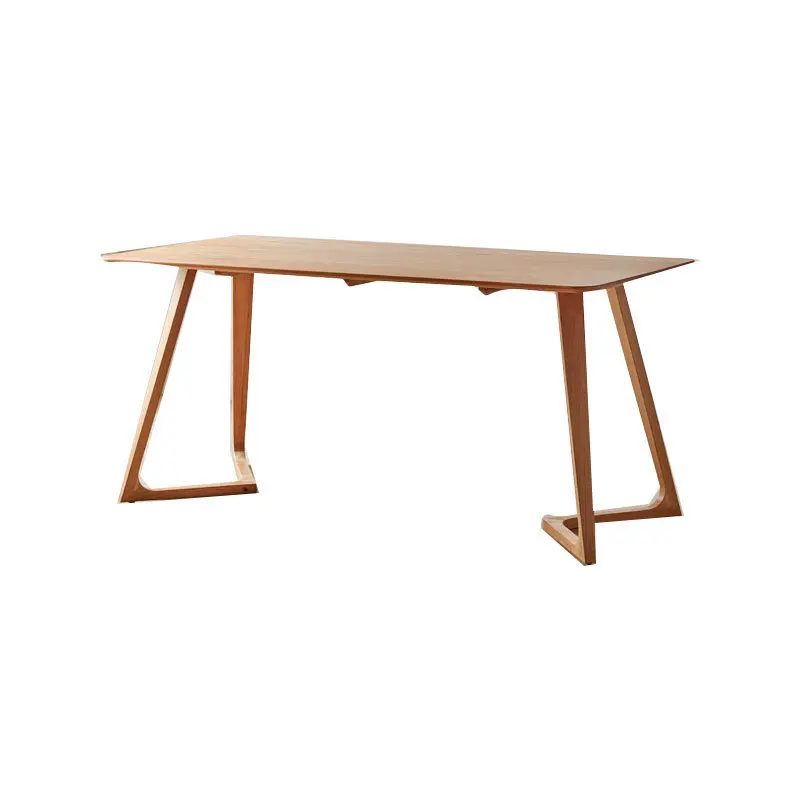 

Nordic all-solid wood dining table and chair combination, modern log special-shaped household dining table