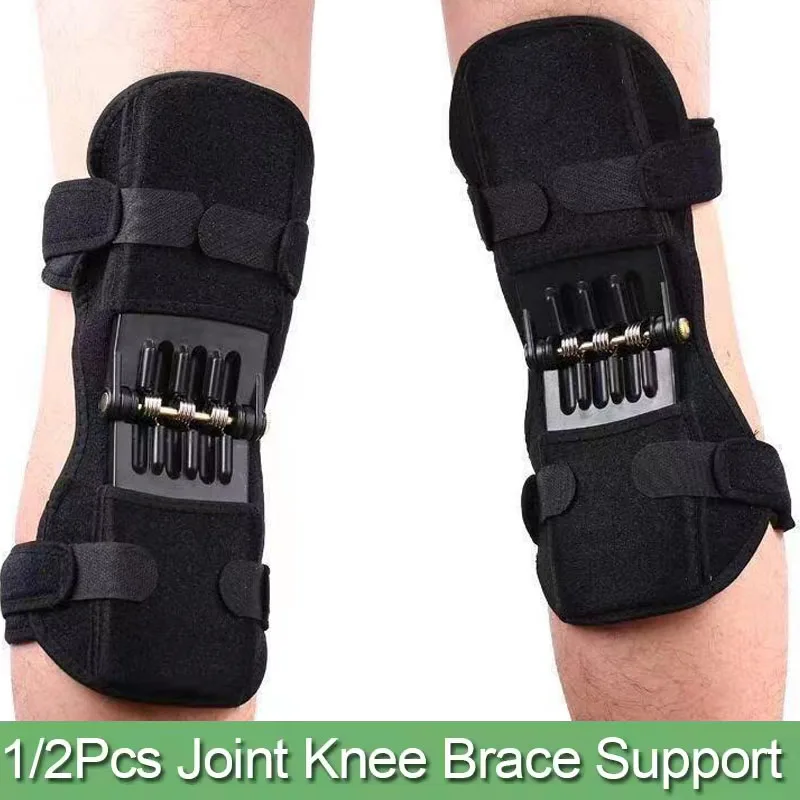 

Joint Support Knee Pads Breathable Non-slip Lift Knee Pads Care Powerful Rebound Spring Force Knee Booster Loaded Knees Brace