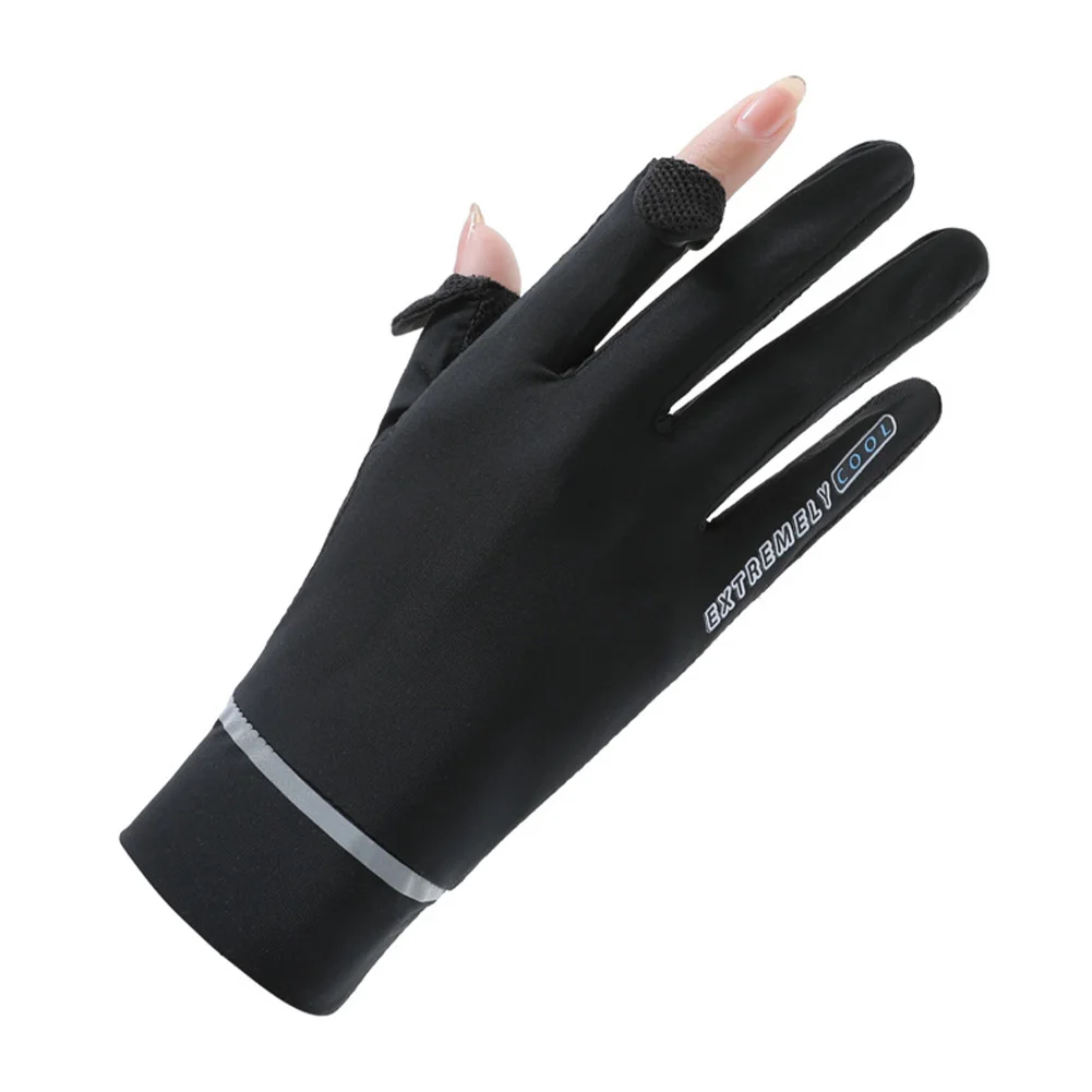 Sarung Tangan Lady Sunscreen Ice Silk Sarung Tangan Pelindung UV Sarung Tangan Pelindung Matahari Musim Panas Sarung Tangan Bersepeda Tipis untuk Wanita