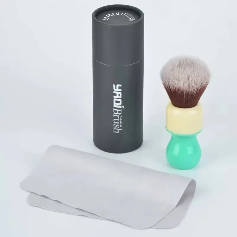 YAQI Surf 22mm Men's Shaving Brush - Affordable Synthetic Bristle Hair with Resin Handle for Smooth Shaving Experience