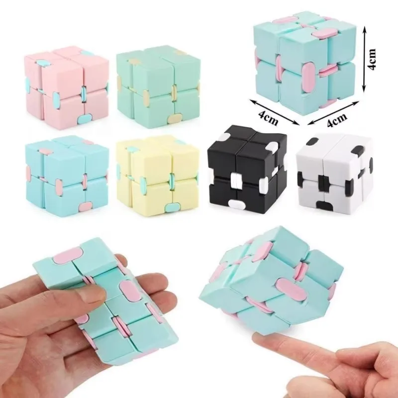 Cube infini amusant à rabat tdah, jouet d'anxiété, jeu du bout des doigts, Puzzle, décompression magique, cadeau de noël pour enfants