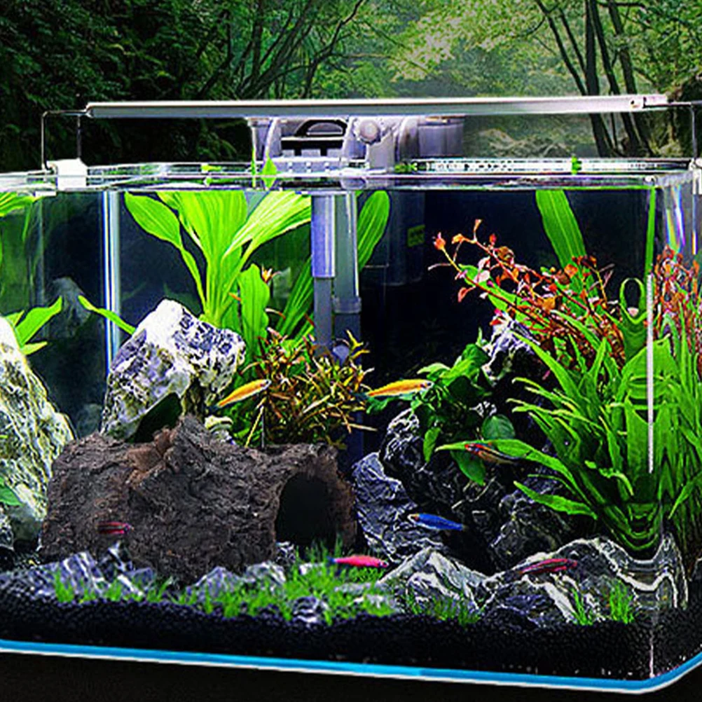 

Natural Resin Decoration Lifelike Cave Aquarium Hideout Shrimp Hiding Place For Freshwater Aquariums Large Tall Safe Non-Toxic