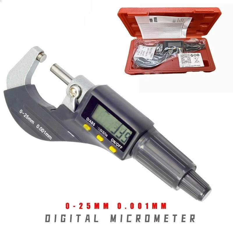 0-25Mm Spiral Micrometer Digital Caliper Digital Micrometer