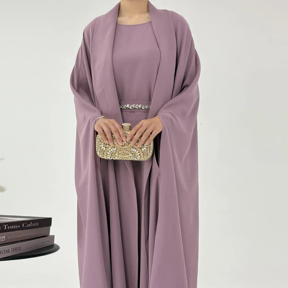 Ramadan Muslim Abaya Kleid Elegante Islam Sets Dubai Lange Frau Abendkleider Marokkanischen Kaftan Kebaya Femme Robe Kimono Jalabiya