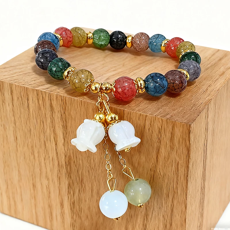 

Real Jade Beads Bracelets Natural Jewelry Bangle Carved Gemstone Charm Amulet Talismans Vintage Accessories Gifts for Women