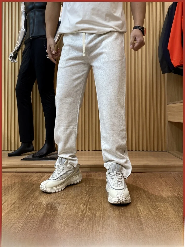 

Retro American Sle Men's Straight Leg Casual Sweatpants Autumn Season Versatile Comfortable Sports Long Trousers Trendy