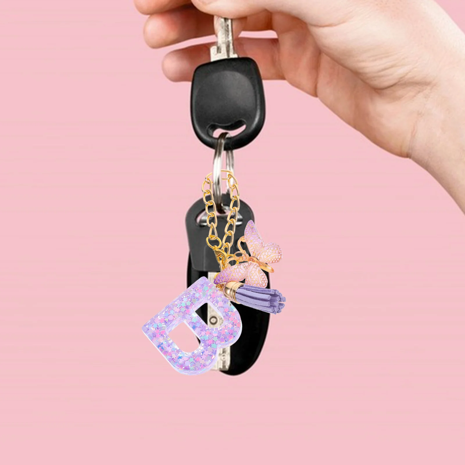 

Resin Cup Chain Alphabet Initial Keychain Unique Letter Pendant Fashion Backpack Key Holder Cute Travel Purse Decoration Charm