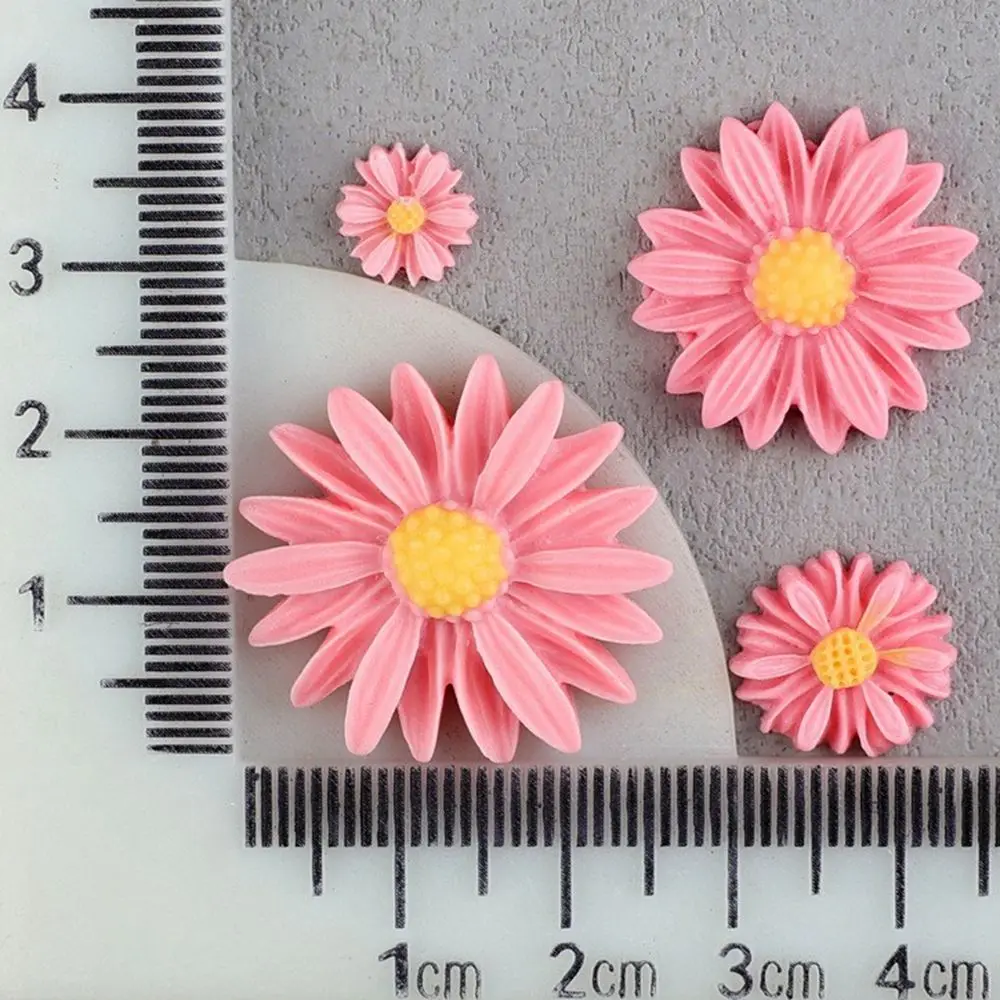 20 Stück Harz Lücke Gänseblümchen Blume Flatback Cabochon Stein Miniatur DIY Scrapbook Handwerk Home Decor Zubehör – Detail 9