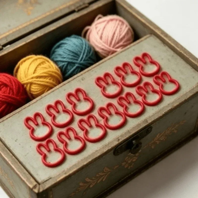 40/80 Stück Hasenförmige Strickmarkierer Präziser Reihenzähler Rutschfeste Clips für Häkelgarn Strickwerkzeuge – Detail 1