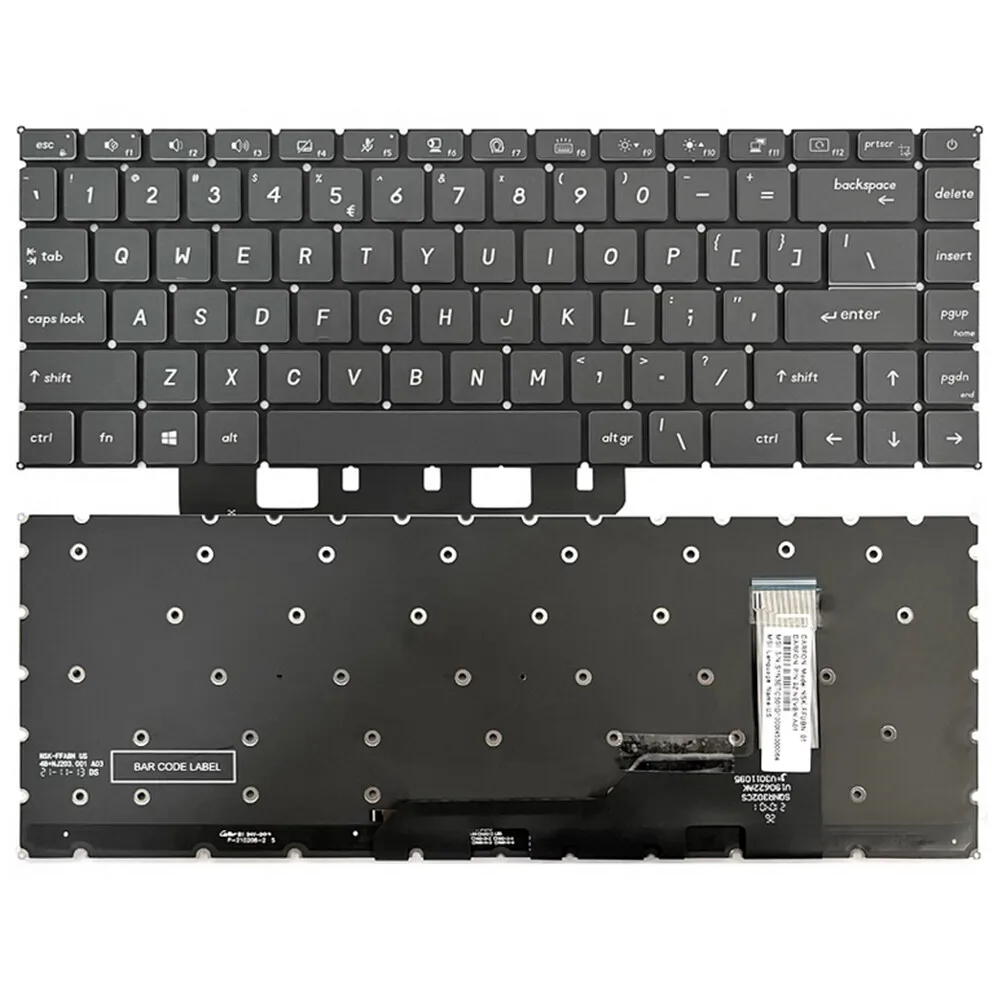For MSI MS-16S3 MS-1551 MS-14C1 MS-14C2 Laptop Backlit Keyboard Replacement Gray
