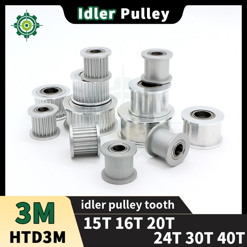 HTD3M Idler Timing Pulley 3M 15T 20T 24T 30T 40T 15Teeth 20Teeth 24teeth 30teeth 40teeth Bearing No Tooth Idler HTD 3M Pulley 3M