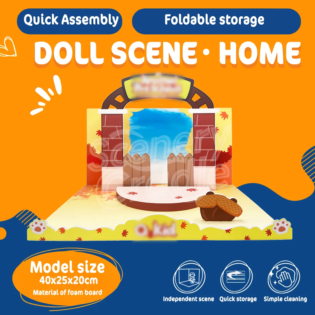 

Assembly model of miniature scene background board, used to display dolls,vehicles,characters,actions,(PVC)background materia