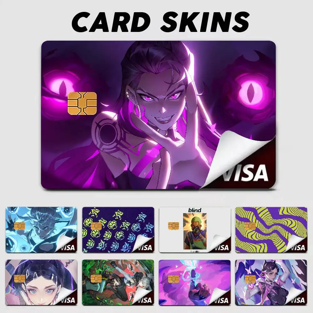 Cool FPS Popular Fashion Hot New Gaming Valorant Luxury Credit Card Film Debit Protect Bank Bus Card Sticker Skin