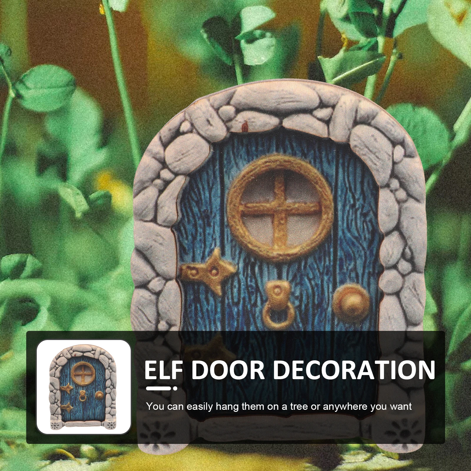 

Creative For Tree Decoration Wooden Miniature Home Elf Yard Lawn Gift Garden Fairy Door Decor Wood Fairy Door