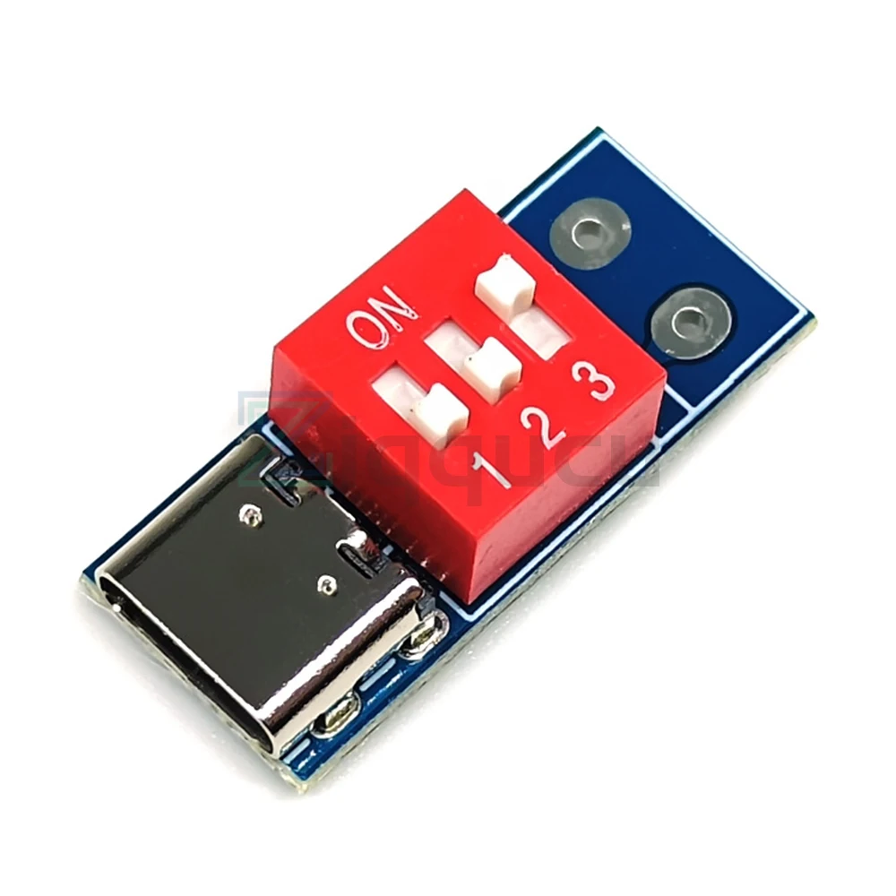 PD/QC decoy fast charging trigger module adjustable voltage dial code adjustment 5V9V12V20V type-c interface