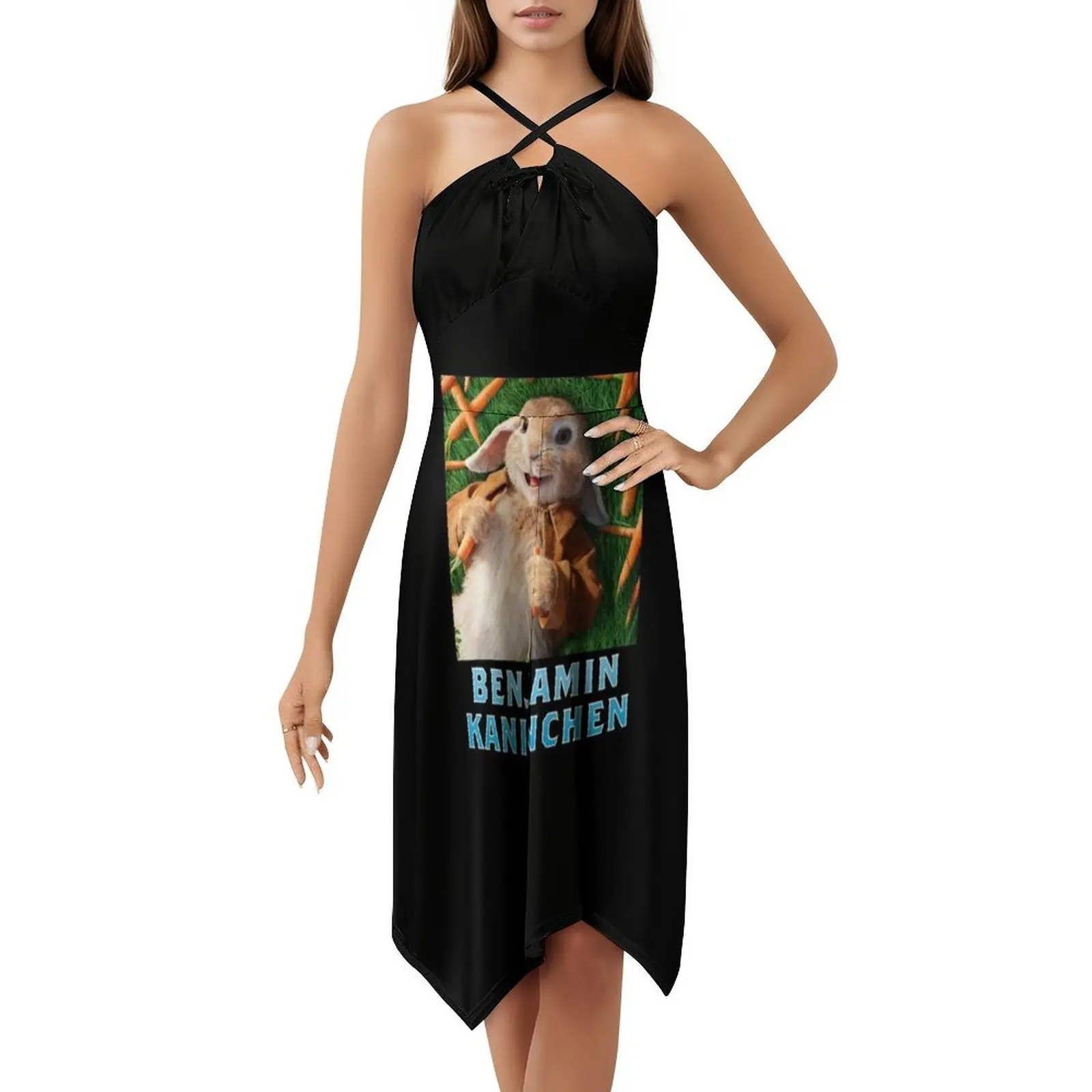 - Benjamin Kaninchen تي شيرت فيلم 2018 فستان بوهيمي عتيق بأكمام منتفخة أو خيارات بدون أكمام للنساء فستان 2018 #5