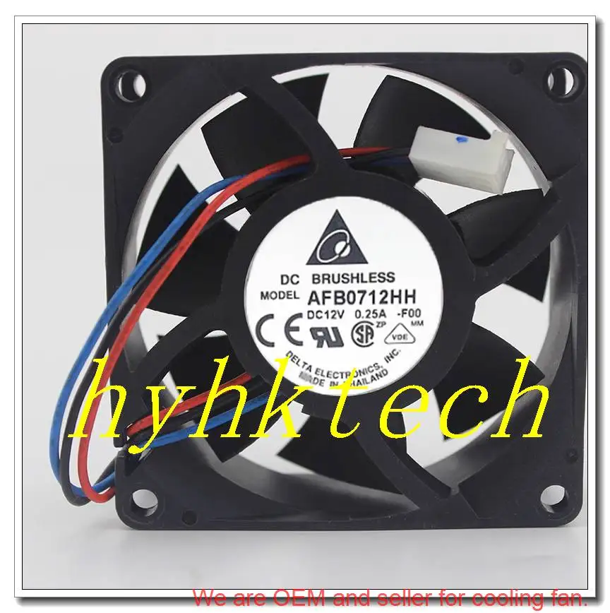 original AFB0712HH AFB0712HH-FOO  3 wires dual ball bearing cooling fan, tested before shipment