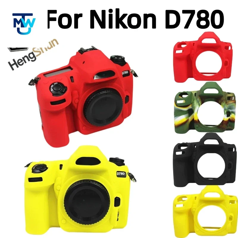 Soft Rubber Cover ，For Nikon D780 Silicone Case Camera Protective Case Camera bag Lychee Texture + 1PCS Free Tempered Film