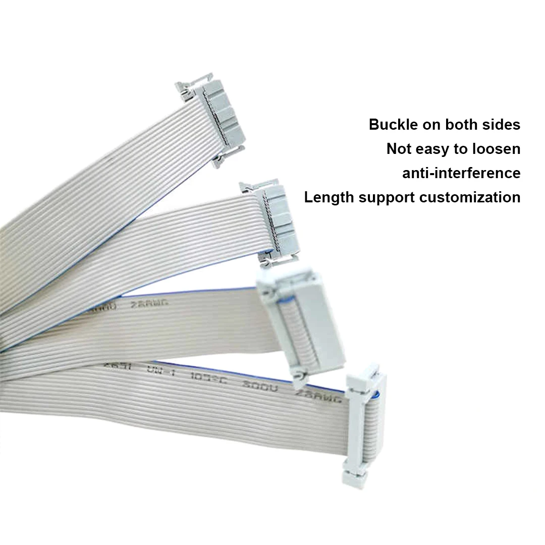 10Pcs 16P Butterfly Buckle Ribbon Cable Data Signal Connection Cable Single Dual Color LED Full Color Universal Copper Cable