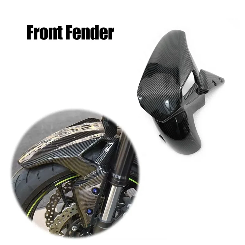 

A30P-Motorcycle Front Wheel Fender Mudguard Splash Guard For Kawasaki Z900 2019-2024 Accessories Carbon Fiber