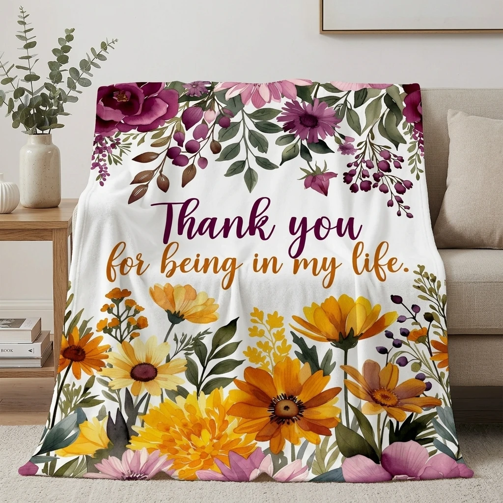 Watercolor Purple & Yellow Floral 