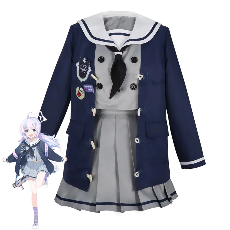 Game Blue Archive Uzawa Reisa Cosplay Costume The Animation Japan and South Korea JK School Uniform Coat Wig Woman Kawaii Suit