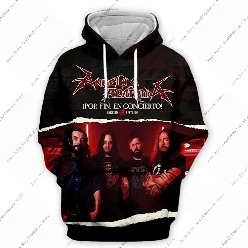 Angelus Apatrida Band Hoodies 3D Print Men Women Streetwear Casual Oversized Y2k Harajuku Hooded Sweatshirts Tops Kids Clothing