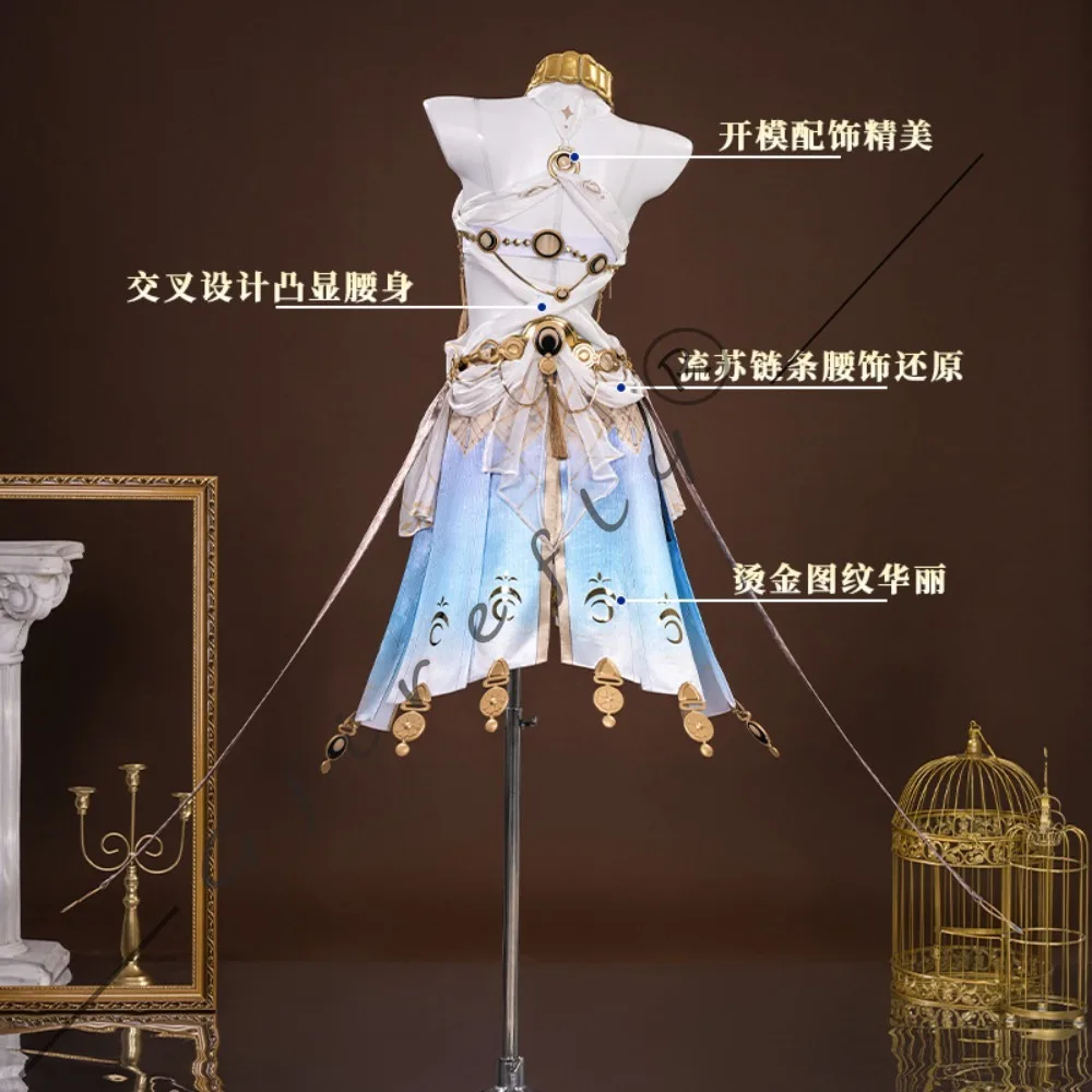 Wuthering Waves Iuno Cosplay Kostüm Sexy Kleid Set Perücke Halloween Anime Convention Bühnenauftritt Event Kostüm