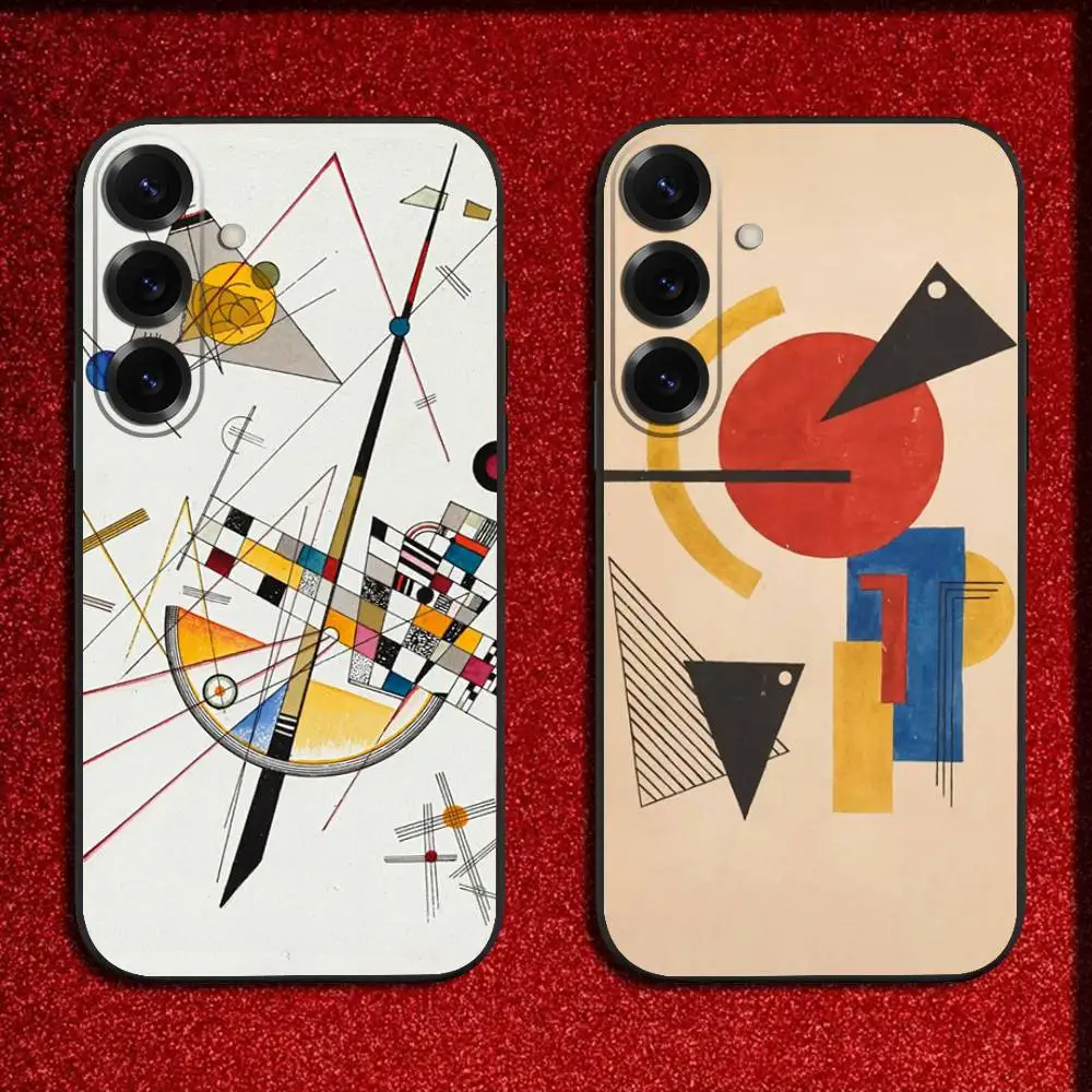 

W-Wassily Kandinsky Abstract Artistic Phone Case For Samsung S25,S24,S21,S22,S23,S30,Ultra,S20,Plus,Fe,Lite,5G Black Cover
