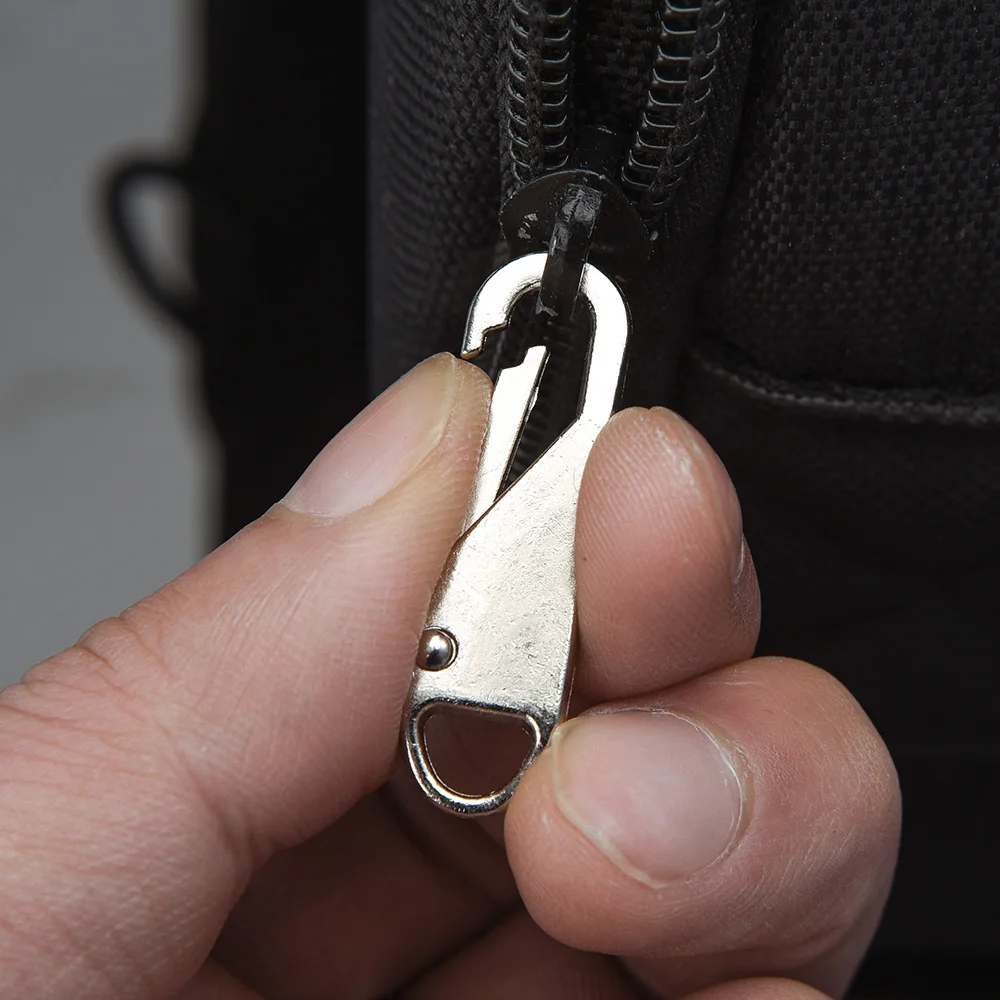 5 stücke Universal Ersatz Zipper Slider Metall Legierung Entfernung Zipper Puller Gepäck Tasche Zip Kopf DIY Handwerk Nähen Werkzeug Reparatur kit – Detail 6