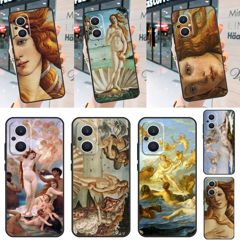 Art Painting Birth Of Venus Case For OPPO Reno 7 6 5 4 8 Lite 3 2Z 4Z 5Z 8T Find X3 X2 Neo Lite X5 X6 Pro Cover Shell