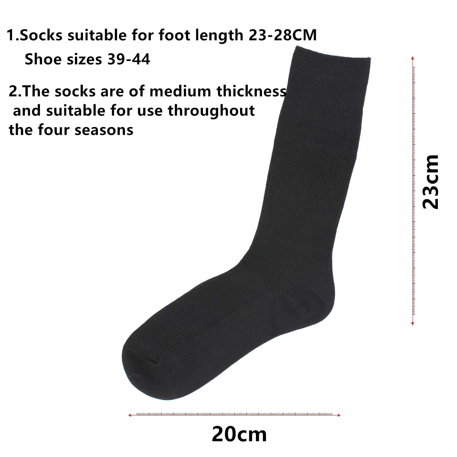 Calcetines 100% algodón para hombre, alta calidad, transpirables, cómodos para las cuatro estaciones, paquete de 3 pares de calcetines largos transpirables para hombre