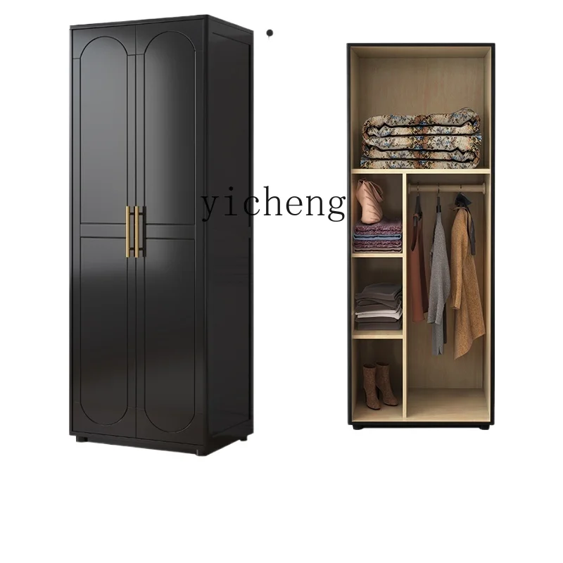 

YY Retro French Wardrobe Solid Wood Modern Minimalist Double Door Locker American Style