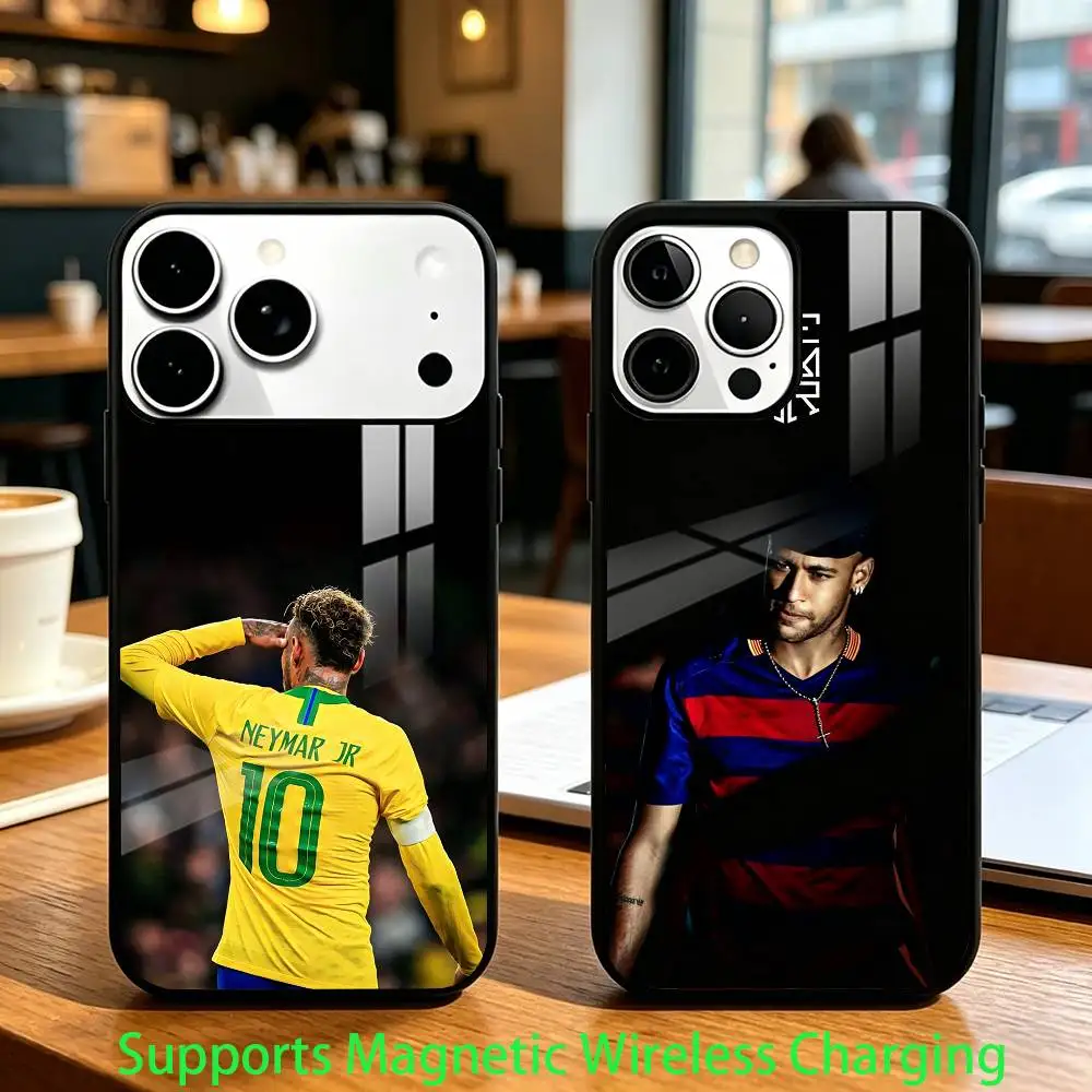 10-N-Neymar Football Phone Case For iPhone17,16,15,14,13,12,11 Plus,Pro Compatible with magnetic wireless charging