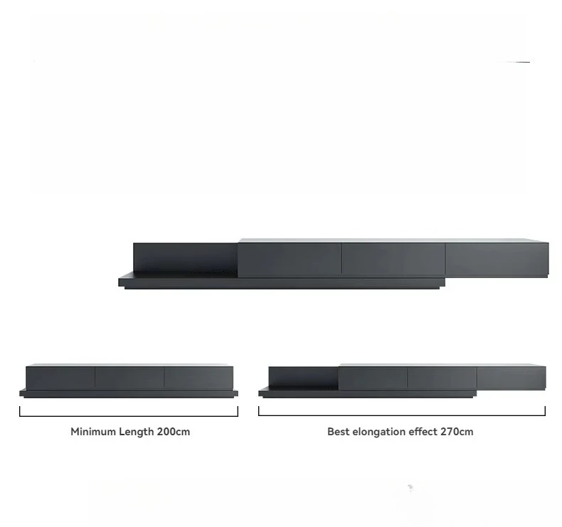 北欧モダン木製調整可能テレビキャビネット テレビ台とコーヒーテーブル木製家具