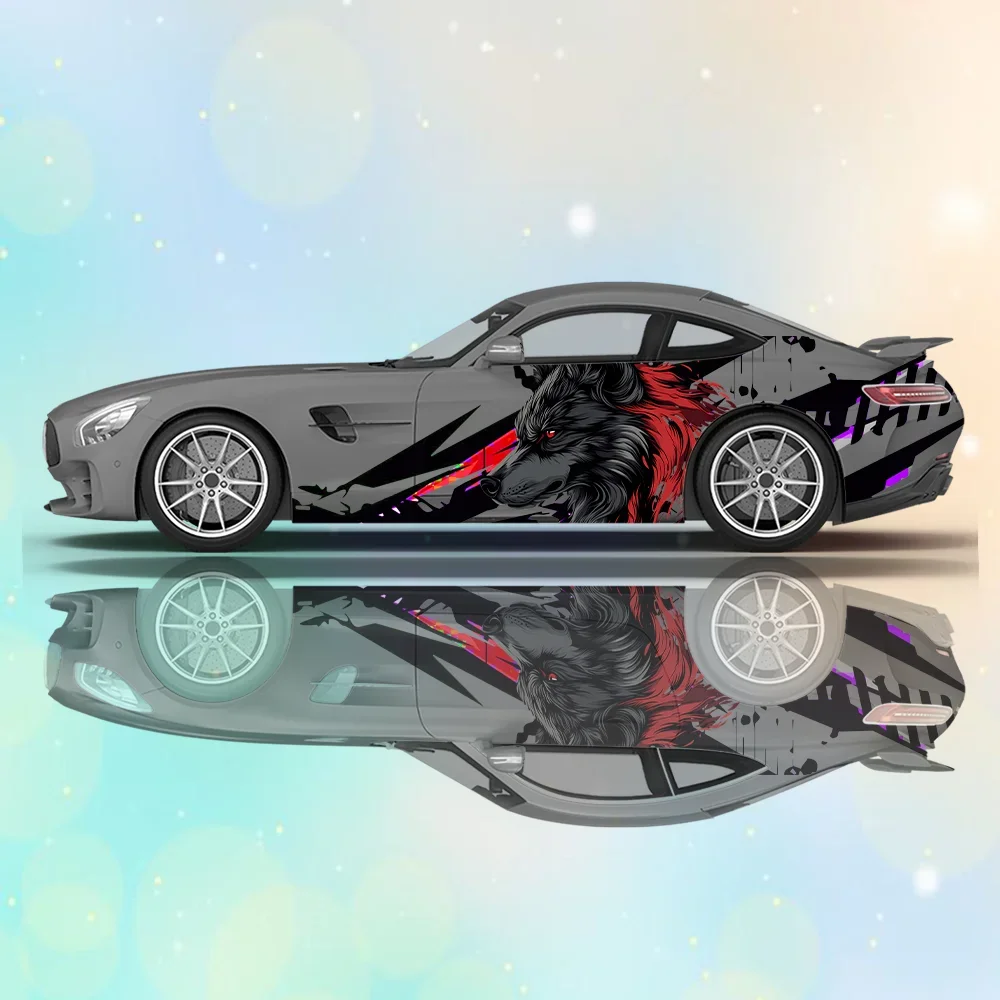 

Виниловые наклейки для автомобиля Wolf Fish Eagle Line Splash, самоклеящаяся наклейка против царапин, подходит для грузовиков, внедорожников, автоаксессуаров