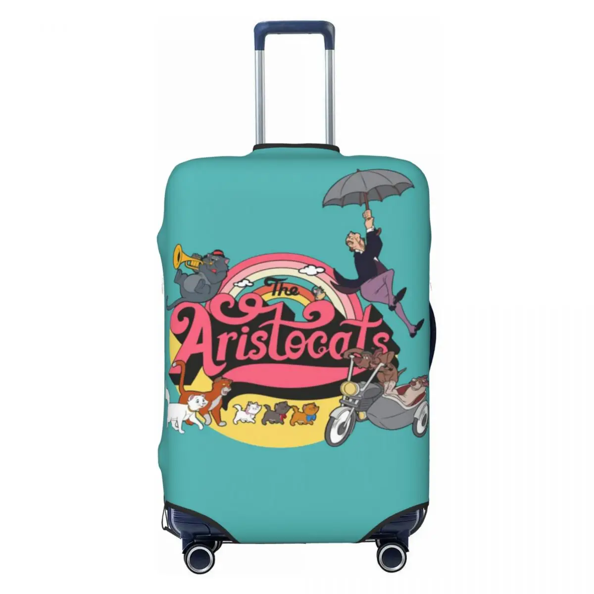 

Custom The Aristocats Travel Luggage Cover Elastic Suitcase Cover Protector Fit 18-32 Inch