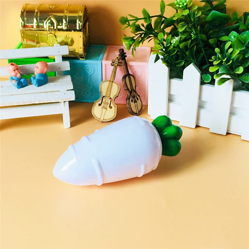 AB68 5 قطعة صندوق حلوى الجزر البلاستيكي الشفاف لعيد الفصح ديكورات صندوق هدايا عيد الفصح الإبداعية