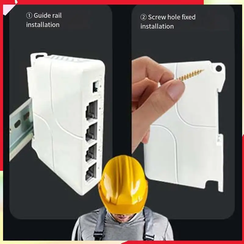 

B18B 3Pcs 4 Ports 1 To 3 Port Poe Extender Passive Cascadable IEEE802.3Af 100Mbs For IP Transmission Repeater Switch NVR IP