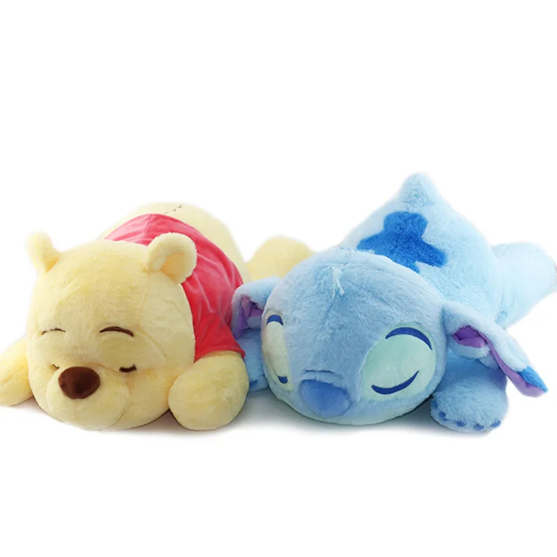 Juguete de peluche suave de Disney, Winnie The Pooh, Stitch, manta de Winnie The Pooh, muñeco de peluche suave y bonito, regalos de cumpleaños