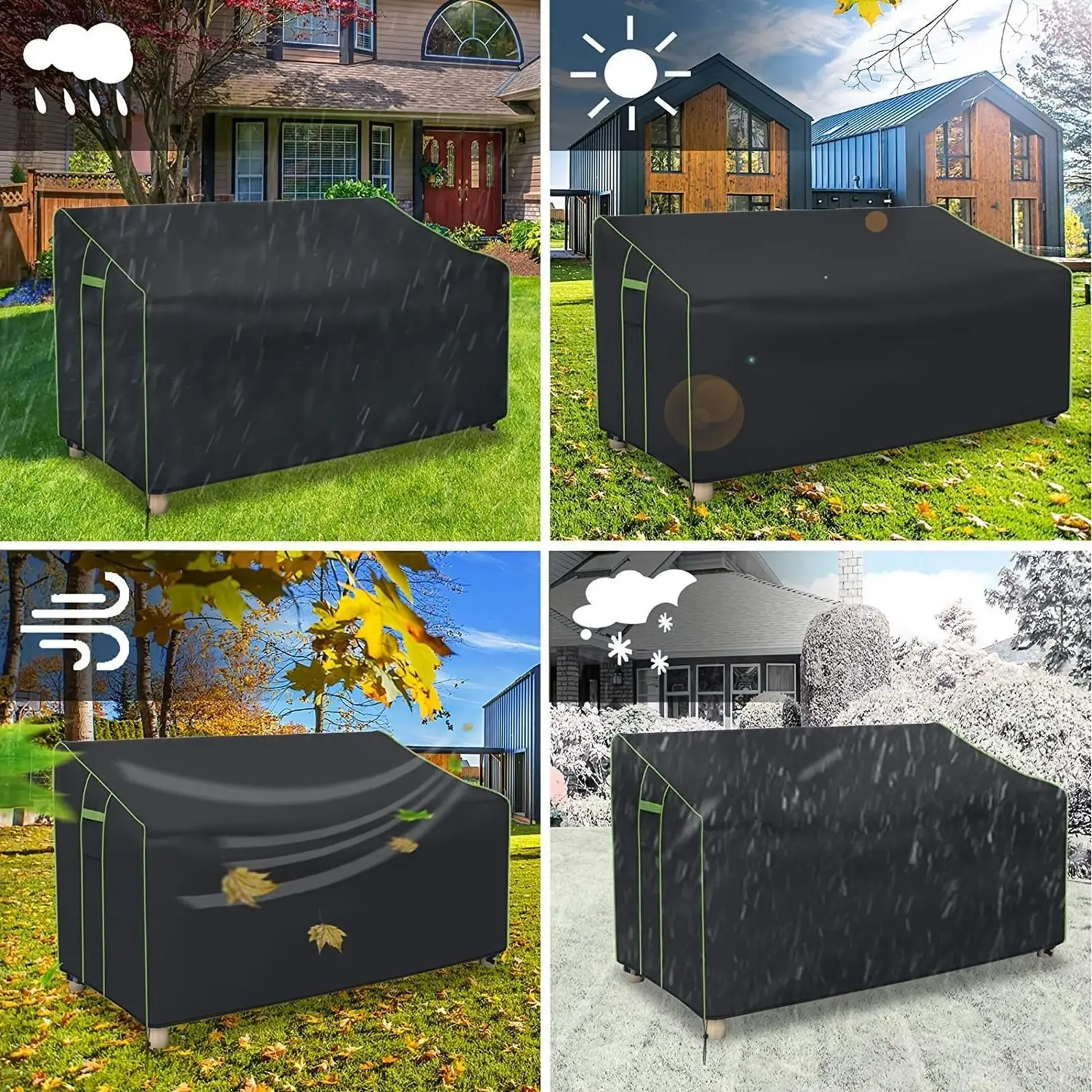 Patio Bench Covers All-Weather Dust Protection Loveseat Cover Couch Protector For Garden Yard Lawn Backyard Couch Rocking Chair
